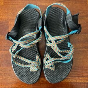Chaco Zx Strappy Blue Pink Multicolor Hiking Water‎ Sport Sandals